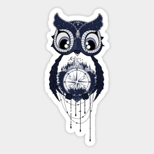 Little fantasy owl Sticker